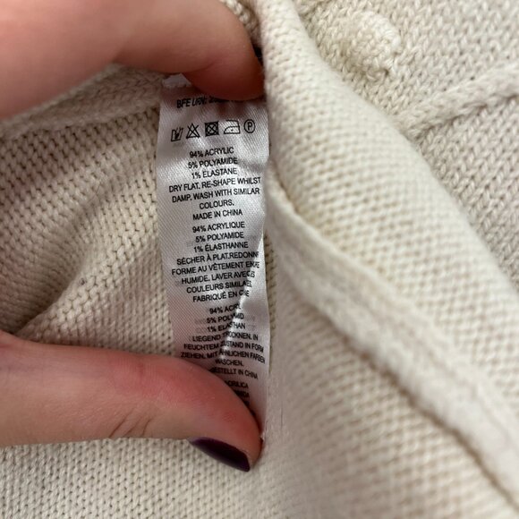 French Connection Cream Sweater Dress - Picture 5 of 6